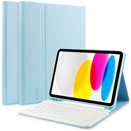 Tech-Protect SC Pen + klaviatūros dėklas su klaviatūra, skirtas iPad 10,9" 2022 - šviesiai mėlynas