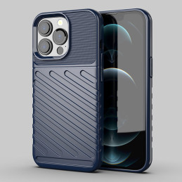 Thunder Case, lankstus šarvuotas dėklas, dangtelis iPhone 13 Pro, mėlynas