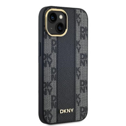 DKNY odinis languotas monofoninis MagSafe dėklas, skirtas iPhone 15 Plus / 14 Plus - juodas
