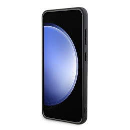 DKNY Leather Chequered Mono Pattern MagSafe dėklas Samsung Galaxy S24+ - juodas