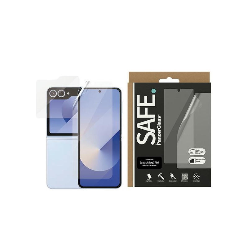 SAFE by PanzerGlass rinkinys grūdintas stiklas + apsauginė plėvelė Samsung Galaxy Z Flip 6