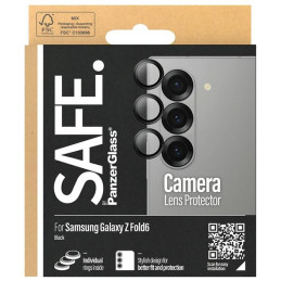 SAFE by PanzerGlass fotoaparato dangtelis, skirtas Samsung Galaxy Z Fold 6 - su juodu rėmeliu