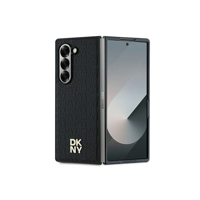 DKNY Repeat Pattern Stack Logo dėklas, skirtas Samsung Galaxy Z Fold6 - juodas