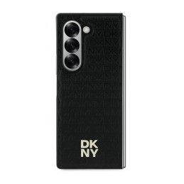 DKNY Repeat Pattern Stack Logo dėklas, skirtas Samsung Galaxy Z Fold6 - juodas