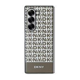 DKNY Repeat Pattern Bottom Stripe dėklas, skirtas Samsung Galaxy Z Fold 6 – rudas