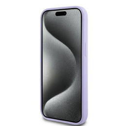 Karl Lagerfeld Silikoninis Karl&Choupette Heads Ring MagSafe dėklas skirtas iPhone 15 - violetinė