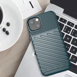 Thunder Case, lankstus šarvuotas dėklas, dangtelis iPhone 13, žalias
