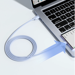 „Joyroom“ kelių spalvų serijos A14 USB-A / USB-C 3A kabelis, 1,2 m – mėlynas 4