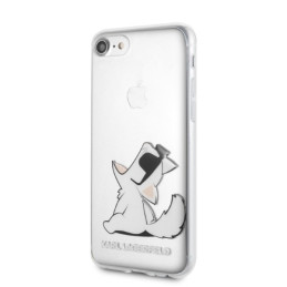 Karl Lagerfeld Choupette įdomus dėklas, skirtas iPhone 7 / 8 / SE 2020 / SE 2022 - skaidrus