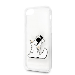 Karl Lagerfeld Choupette įdomus dėklas, skirtas iPhone 7 / 8 / SE 2020 / SE 2022 - skaidrus