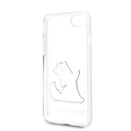 Karl Lagerfeld Choupette įdomus dėklas, skirtas iPhone 7 / 8 / SE 2020 / SE 2022 - skaidrus