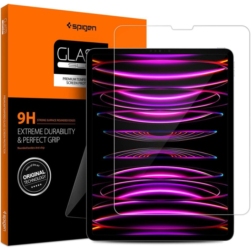 Spigen Glas.tR Plonas grūdintas stiklas, skirtas iPad Pro 12,9& 39 & 39 2020 / 2021 / 2022 m.
