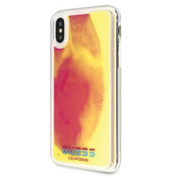 Guess California Glow tamsiame dėkle, skirta iPhone X / Xs - rožinė