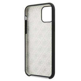 Guess GUHCN58LS4GBK iPhone 11 Pro juodas/ juodas kietas dėklas Silikoninis 4G Tone On Tone