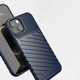 Thunder Case, lankstus šarvuotas dėklas, dangtelis iPhone 13 mini, mėlynas