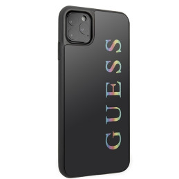 Guess Glitter Logo dėklas, skirtas iPhone 11 Pro Max - juodas