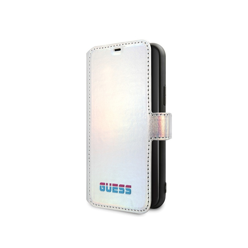Guess Iridescent dėklas iPhone 11 Pro Max - sidabrinis