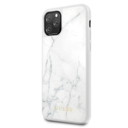 Guess Marble dėklas iPhone 11 Pro - baltas