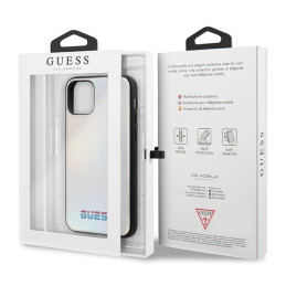 Guess Iridescent dėklas iPhone 11 Pro Max - sidabrinis