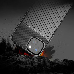 Thunder Case, lankstus šarvuotas dėklas, dangtelis iPhone 13 mini, juodas