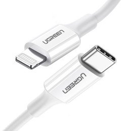 Ugreen US171 Lightning – USB-C MFi PD 20W 480Mb/ s 1m laidas – baltas