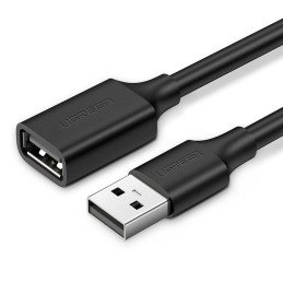 Ugreen kabelis USB (moteris) - USB (vyriškas) adapterio laidas 1m juodas (10314)