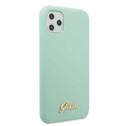 Guess GUHCN58LSLMGG iPhone 11 Pro žalias/ žalias kietas dėklas Silikoninis vintage auksinis logotipas