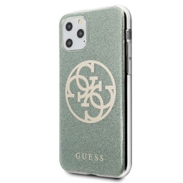 Guess GUHCN65PCUGLKA iPhone 11 Pro Max chaki kietas dėklas 4G Circle Glitter