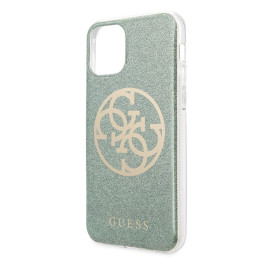 Guess GUHCN65PCUGLKA iPhone 11 Pro Max chaki kietas dėklas 4G Circle Glitter