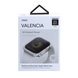UNIQ Valencia dėklas Apple Watch 4 / 5 / 6 / SE 40mm - sidabrinis