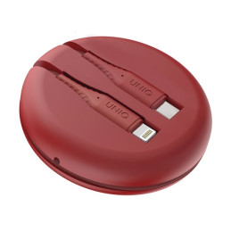 MFi UNIQ Halo USB-C / Lightning 18W nailono suvyniotas laidas 1,2 m - raudonas
