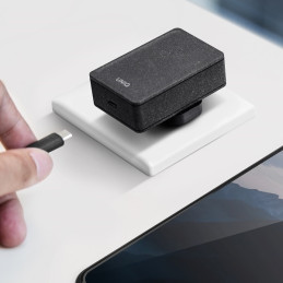 UNIQ Versa Slim LITHOS Collective USB-C PD 18W sieninis įkroviklis + USB-C / USB-C laidas - juodas
