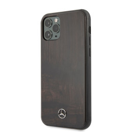 Mercedes Wood Line Rosewood dėklas iPhone 11 Pro Max - rudas