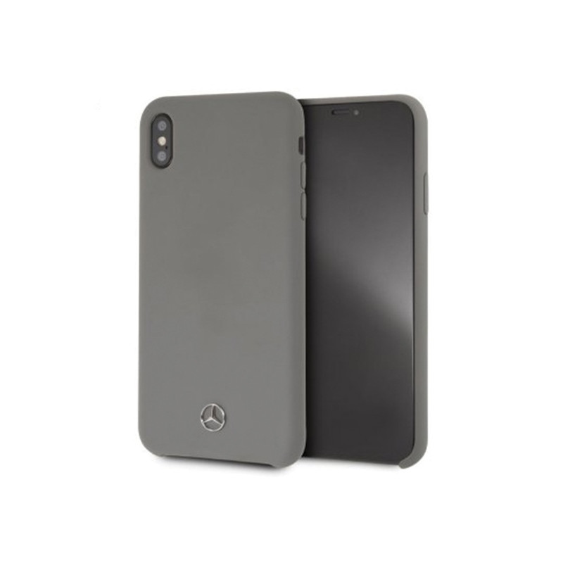 Mercedes MEHCI65SILGR iPhone Xs Max kietas dėklas pilkas/ pilkas Silicio