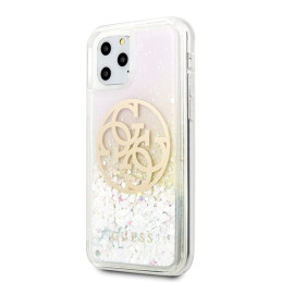 Guess Gradient Liquid Glitter Circle Logo dėklas skirtas iPhone 11 Pro - skaidrus