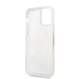 Guess Gradient Liquid Glitter Circle Logo dėklas skirtas iPhone 11 Pro - skaidrus