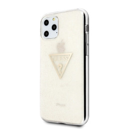 Guess Glitter Triangle dėklas iPhone 11 Pro - auksinis