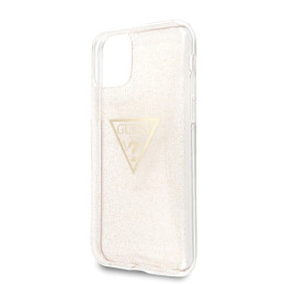Guess Glitter Triangle dėklas iPhone 11 Pro - auksinis