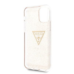 Guess Glitter Triangle dėklas iPhone 11 Pro - auksinis
