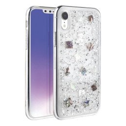 UNIQ Lumence Clear dėklas iPhone Xr - sidabrinis