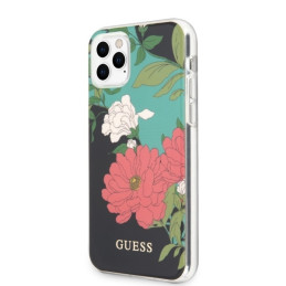 Guess N.1 Flower Collection dėklas iPhone 11 Pro - juodas