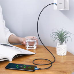Ugreen US316 70427 USB-C – USB-C PD QC FCP kabelis 100W 5A 480Mb/ s 1m – pilkas