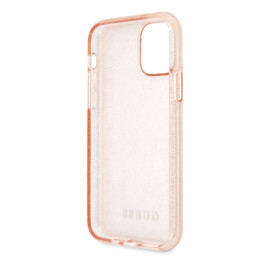 Guess Glitter dėklas iPhone 11 Pro - rožinis