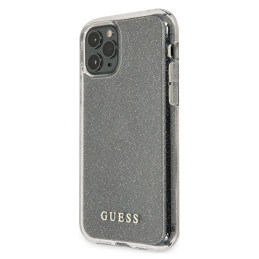 Guess Glitter dėklas iPhone 11 Pro - sidabrinis