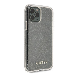 Guess Glitter dėklas iPhone 11 Pro - sidabrinis