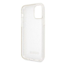 Guess Glitter dėklas iPhone 11 Pro Max - sidabrinis