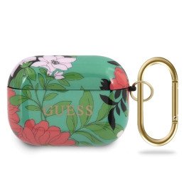 Guess N.1 Flower Collection dėklas, skirtas AirPods Pro – žalias