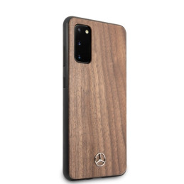 Mercedes Wood Line Walnut dėklas Samsung Galaxy S20 - rudas