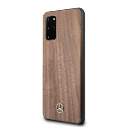 Mercedes Wood Line Walnut dėklas, skirtas Samsung Galaxy S20+ - rudas