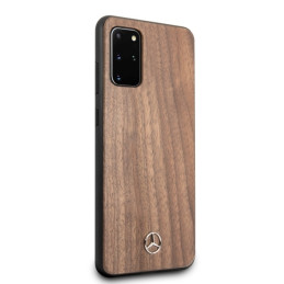 Mercedes Wood Line Walnut dėklas, skirtas Samsung Galaxy S20+ - rudas